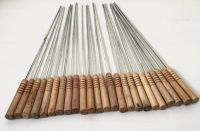 Лот: 12578370. Фото: 3. Шампуры 24 штуки с деревянной... Красноярск