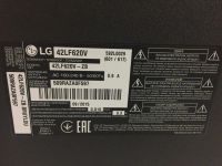 Лот: 10700937. Фото: 2. Продам телевизор LG 42LF620V неисправный. ТВ и видео