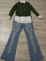 Лот: 9073197. Фото: 4. новые джинсы с декоративными элементами... Красноярск