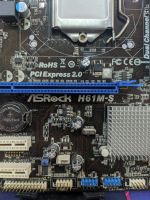 Лот: 25273057. Фото: 2. Материнская плата Asrock H61M-S... Комплектующие