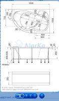 Лот: 9068844. Фото: 3. Акриловая ванна Aura 1500 Х 1050... Строительство и ремонт