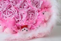 Лот: 3664453. Фото: 2. Букет из игрушек "Клубничный зефир... Цветы, букеты