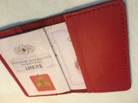 Лот: 16358624. Фото: 4. Обложка на паспорт из натуральной...