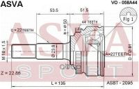 Лот: 24753967. Фото: 2. Шрус Наружный 22X50x22 ASVA арт... Красноярск