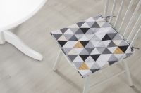 Лот: 25037938. Фото: 2. Подушка-галета Linen Way Треугольники. Домашний текстиль