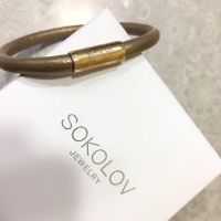 Лот: 15471849. Фото: 2. Кожаный браслет sokolov(Новый... Ювелирные изделия, бижутерия, часы