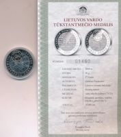 Лот: 7889635. Фото: 2. Литва 2009 Медаль 1000-летие Литвы... Значки, медали, жетоны