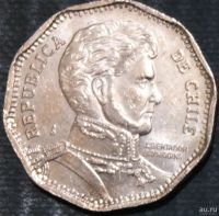 Лот: 13232594. Фото: 2. Экзотика с рубля (16981) Чили. Монеты