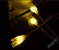Лот: 1261742. Фото: 2. Кабель USB 2.0 с яркой светодиодной... Комплектующие