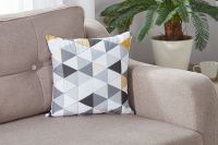 Лот: 23691050. Фото: 2. Подушка Linen Way Треугольники... Домашний текстиль