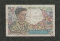 Лот: 15868875. Фото: 2. 5 франков 1945 года. Франция... Банкноты