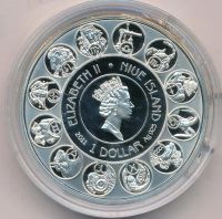 Лот: 14660835. Фото: 2. Ниуэ 1 $ 2011 - Знаки зодиака... Монеты