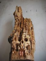 Лот: 16261398. Фото: 6. Скульптура из дерева "замок черепа...