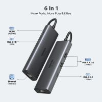 Лот: 24664871. Фото: 2. USB-хаб UGREEN CM512 (45000) USB-C... Периферия