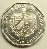 Лот: 29393. Фото: 2. Куба. 25 сентаво 2006г. Серия... Монеты