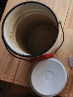 Лот: 13606324. Фото: 3. Бидон металлический эмалированный... Домашний быт