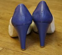 Лот: 14853181. Фото: 2. Туфли кожаные синие белые. Женская обувь