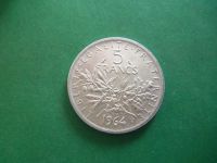 Лот: 19243468. Фото: 2. Франция 5 франков 1964 г.,12 гр... Монеты