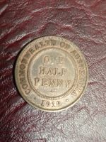 Лот: 9668012. Фото: 2. Австралия 1/2 пенни 1919 год... Монеты