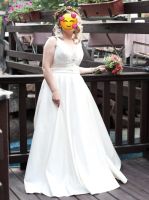Лот: 17766838. Фото: 3. Свадебное платье 44-46 цвет айвори... Одежда, обувь, галантерея