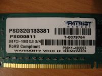 Лот: 4720202. Фото: 2. DDR3 2Gb Patriot (PC3-10600, 1333Mhz... Комплектующие