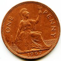 Лот: 5903937. Фото: 2. Монета Великобритания 1 пенни... Монеты