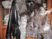 Лот: 772930. Фото: 2. Куртка женская кожанная с мехом... Женская одежда