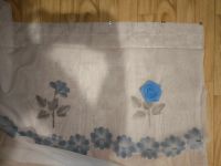 Лот: 25594487. Фото: 3. Штора тюль с голубыми цветами... Домашний быт