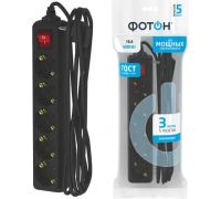 Лот: 20722939. Фото: 3. Сетевой удлинитель фотон 3м, 5... Строительство и ремонт