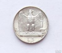 Лот: 11520366. Фото: 2. 5 лир 1927 Серебро. Монеты