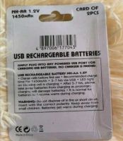 Лот: 17708595. Фото: 2. Универсальные USB батарейки. Аксессуары