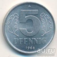 Лот: 8813426. Фото: 2. Германия 5 пфеннигов 1968 года... Монеты
