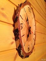 Лот: 8246278. Фото: 2. Часы спил березы, ручная работа. Предметы интерьера
