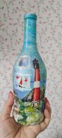 Лот: 19541336. Фото: 5. Бутылка декупаж морские котики