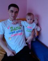 Лот: 4785583. Фото: 2. Семейные футболки. белые!Дочь... Женская одежда
