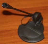 Лот: 1559190. Фото: 3. Настольный микрофон MIC-48 (черный... Бытовая техника