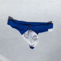 Лот: 15880001. Фото: 2. Стринги сине-белые. Интимные товары