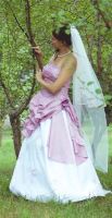 Лот: 2043629. Фото: 2. Романтичное бело-розовое свадебное... Свадебная мода