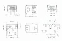 Лот: 11032584. Фото: 4. Разъем Mini USB 5 pin пины вниз