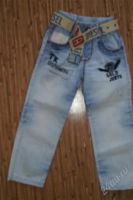 Лот: 1636957. Фото: 3. Тонкие джинсы на лето на 3-3,5... Дети растут