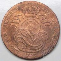 Лот: 889734. Фото: 2. Бельгия. 2 цент 1848г. Монеты