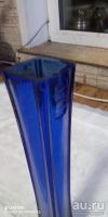 Лот: 18337118. Фото: 2. раритетная ваза синего стекла. Предметы интерьера