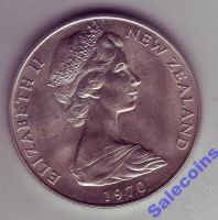 Лот: 2590037. Фото: 2. Новая Зеландия 1 доллар 1970 г... Монеты