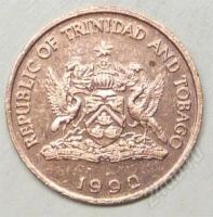 Лот: 1173270. Фото: 2. Остров Тринидат и Тобаго. 5 цент... Монеты