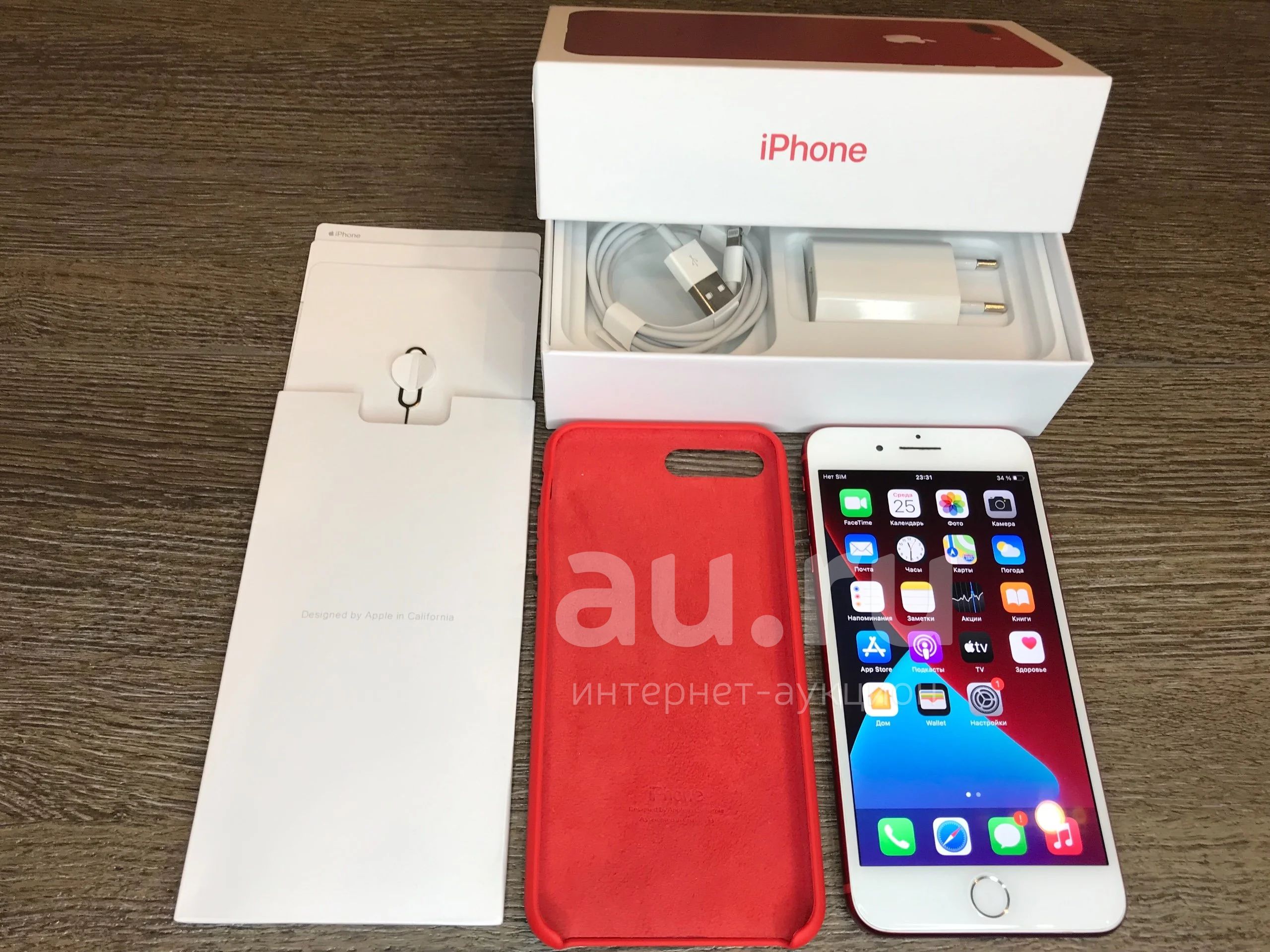 iPhone 7 Plus, 128 Gb, Red! — купить в Красноярске. Состояние: Б/у.  Смартфоны на интернет-аукционе Au.ru