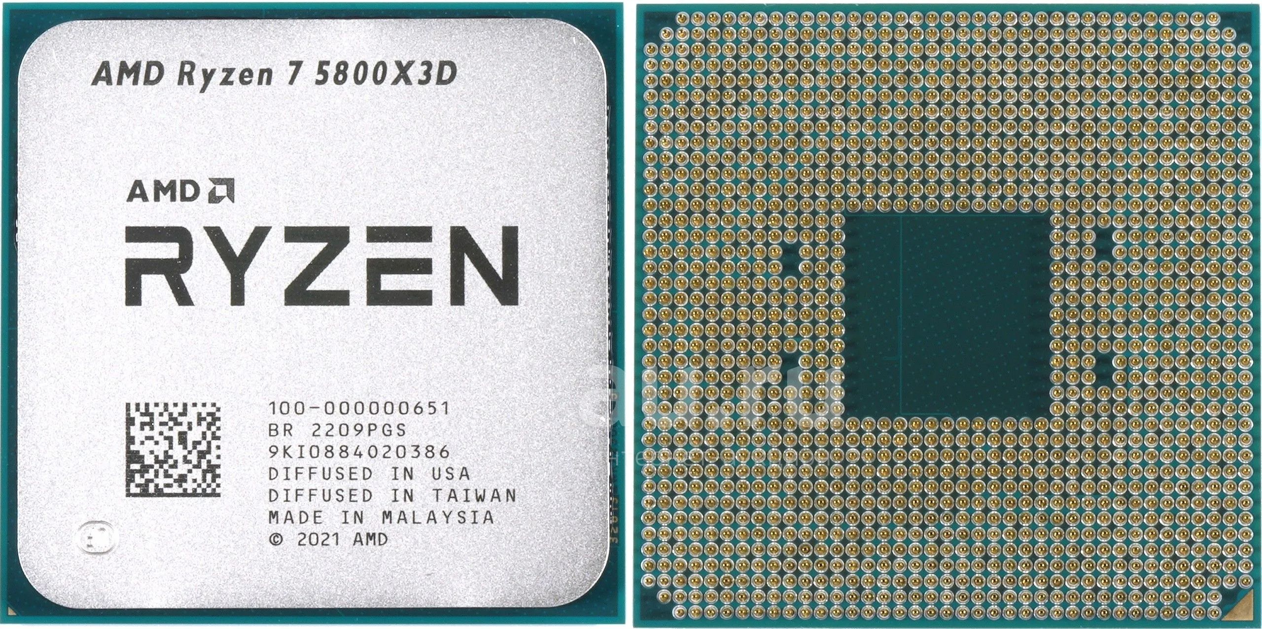 Процессор AMD Ryzen 7 5800X3D, 8 ядер, 16 потоков (3,4-4,5) 4+96МБ кэш ...