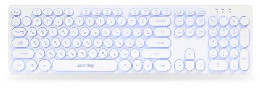 Клавиатура Smartbuy ONE 328 белая, с подсветкой, проводная, USB (1/20 ...