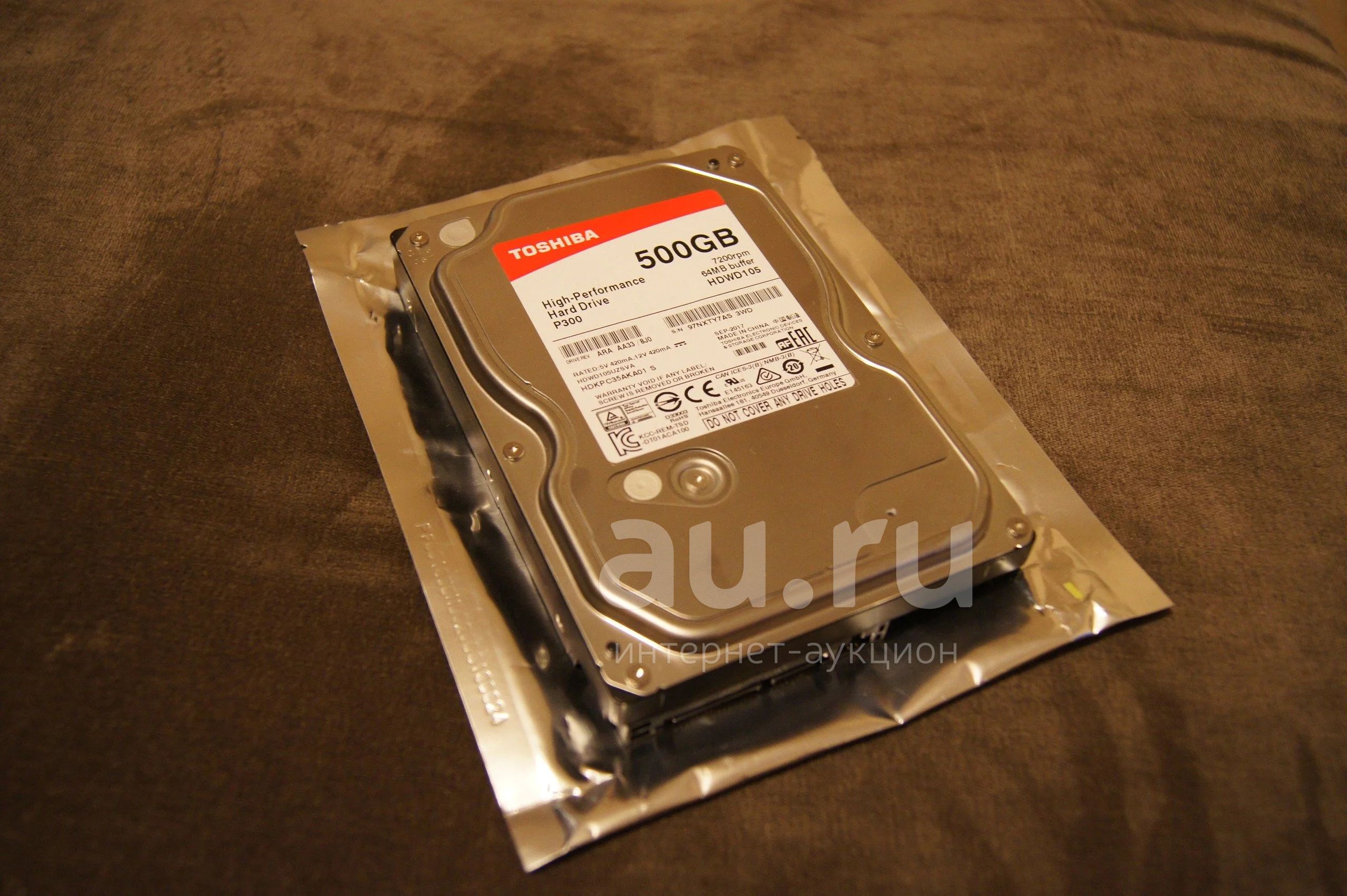 3.5 Toshiba P300 HDWD105 500Gb (SATA3/64Mb buffer/7200rpm) — купить в  Красноярске. Состояние: Б/у. Жёсткие диски на интернет-аукционе Au.ru