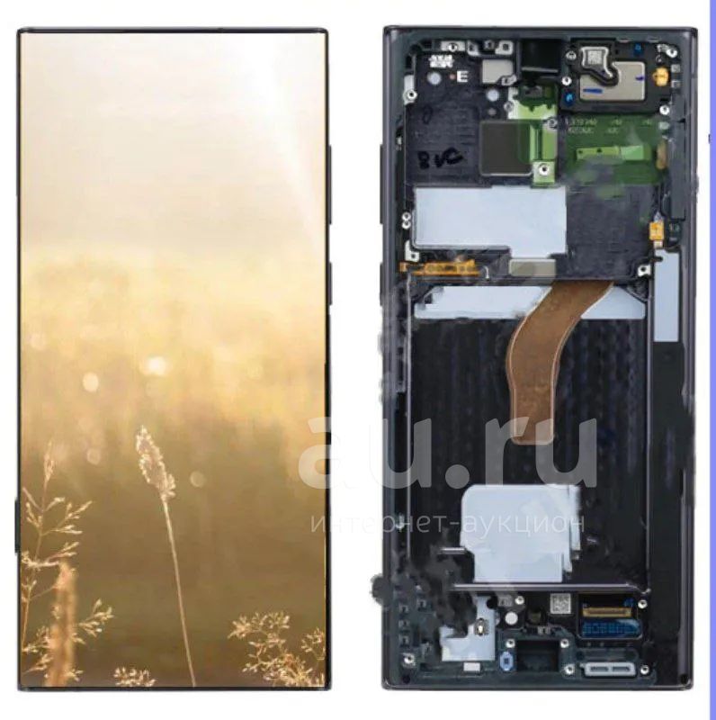 Дисплей с рамкой Samsung Galaxy S22 Ultra (S908) модуль Черный ...