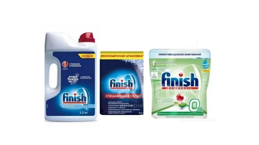 Промонабор Finish: таблетки 60, соль 3кг, порошок 2,5кг / Финиш для ...